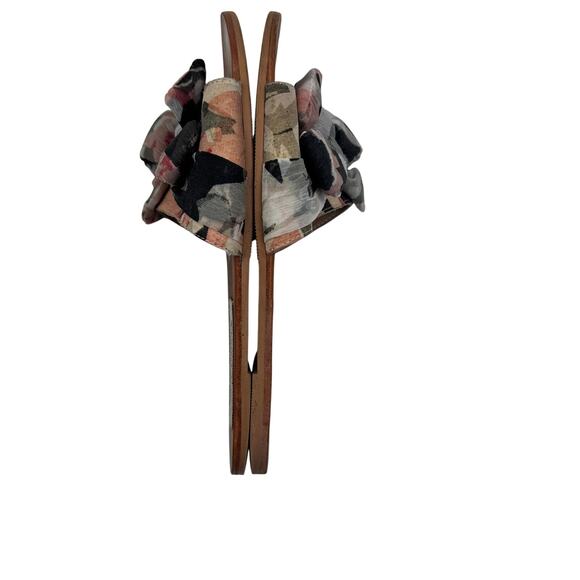 Steve Madden Alex Chiffon Print Bow Slides Slip On Sandals Women's Size 7 - Picture 5 of 9